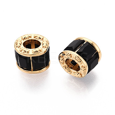 304 Stainless Steel and Glass Charms STAS-T071-04A-G-1