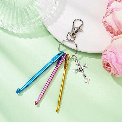 Aluminum Crochet Hooks & Alloy Pendant Decorations KEYC-JKC01417-01-1