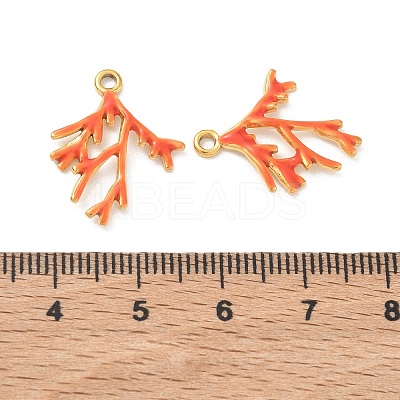 304 Stainless Steel Enamel Pendants STAS-Q119-12G-04-1