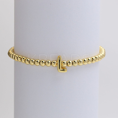 Brass Beaded Stretch Bracelets for Women FS-WG560D0-12-1