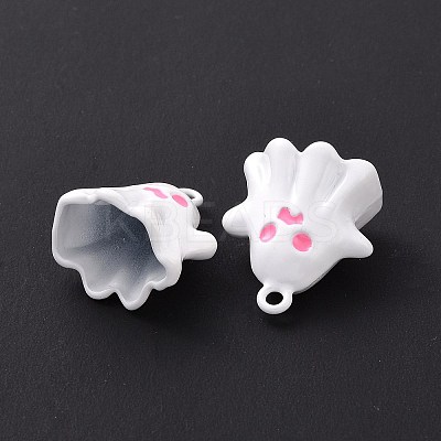 Spray Painted Alloy Enamel Pendants FIND-I037-42F-1