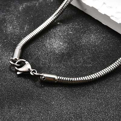 Tarnish Resistant 304 Stainless Steel Snake Chain Necklaces STAS-M174-005P-3.2A-1