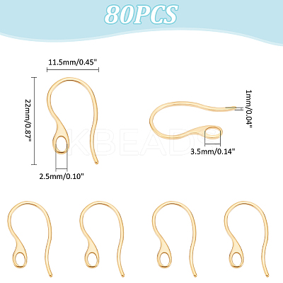 Ion Plating(IP) 304 Stainless Steel Earring Hooks STAS-UN0058-41G-1