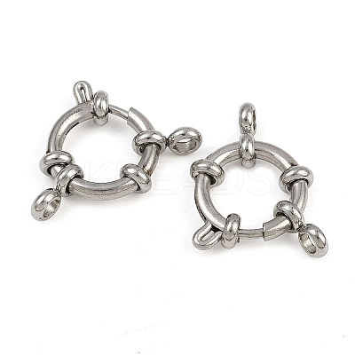 304 Stainless Steel Spring Ring Clasps STAS-B095-03P-02-1