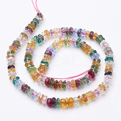 Faceted Glass Rondelle Beads Strands X-GF3x6mm-5-1