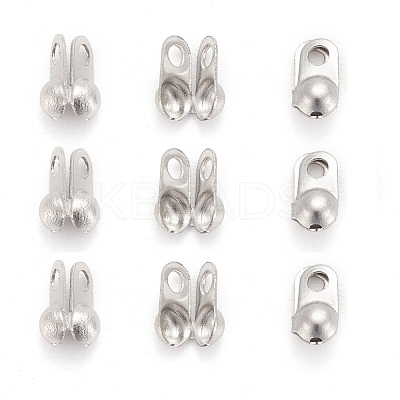 Tarnish Resistant 304 Stainless Steel Bead Tips STAS-R063-20-1