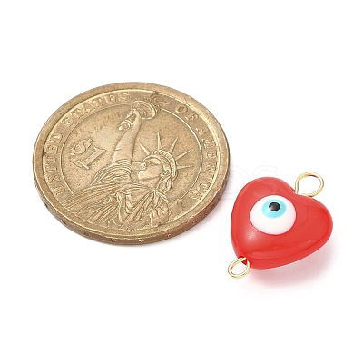 Evil Eye Resin Connector Charms PALLOY-JF02126-01-1