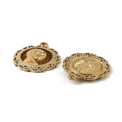 304 Stainless Steel Enamel Pendants STAS-I371-22G-03-1