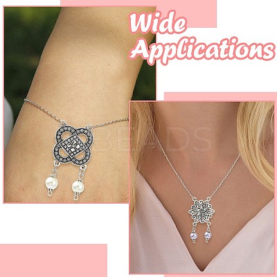 60Pcs 30 Styles Tibetan Style Zinc Alloy Multi-Strand Links FIND-CJ0003-63-1
