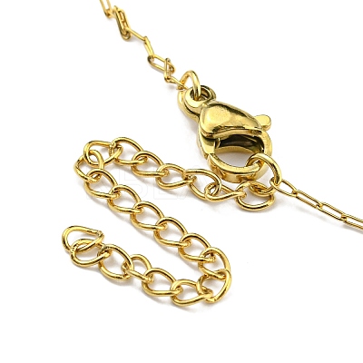 Natural Mixed Gemstone Column Beaded Anklet with PVD Vacuum Plating Golden 304 Stainless Steel Chains for Women AJEW-Z008-03-1