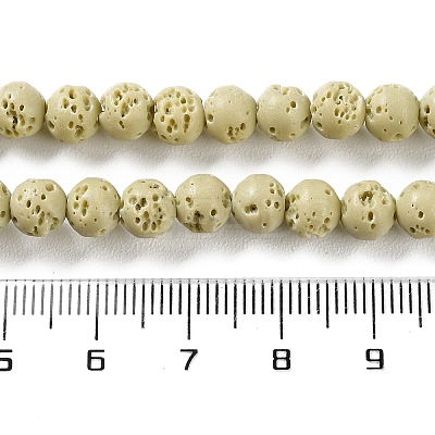 Synthetic Lava Rock Dyed Beads Strands G-H311-08A-01-1