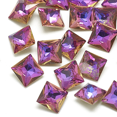 DIY Pointed Back K9 Glass Rhinestone Cabochons RGLA-T053-6x6mm-04-1