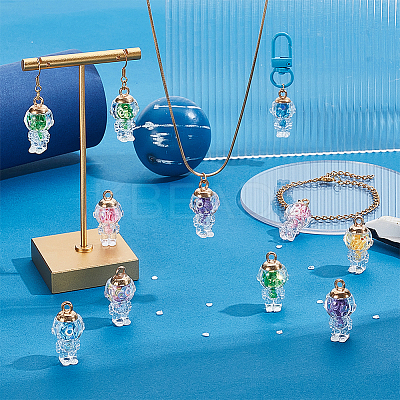 56Pcs 7 Colors Glass Pendants GGLA-GA0001-07B-1