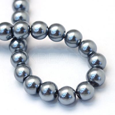 Baking Paint Glass Pearl Bead Strands X-HY-Q003-3mm-12-1
