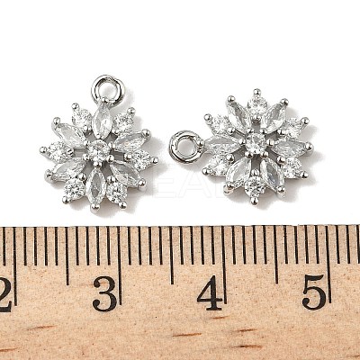 Brass Micro Pave Cubic Zirconia Pendants KK-D373-05P-1