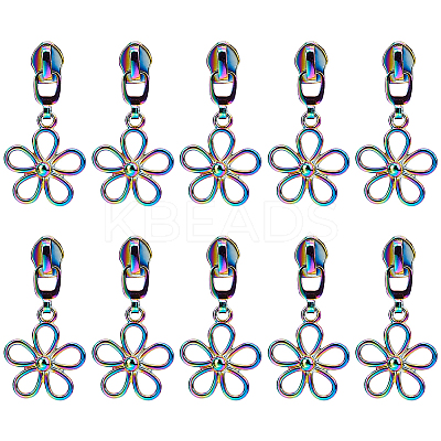 14Pcs Flower #5 Zinc Alloy Replacement Zipper Sliders FIND-GF0005-70C-1