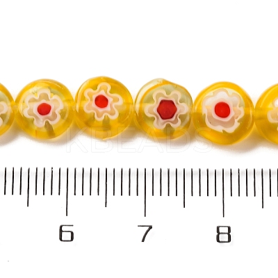Handmade Millefiori Lampwork Beads Strands LAMP-G164-12H-1