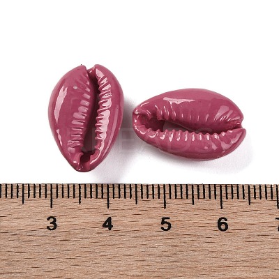 Baking Paint Cowrie Shell Beads SSHEL-M023-01J-1
