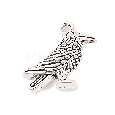 Tibetan Style Alloy Bird Pendants TIBEP-1425-AS-LF-1