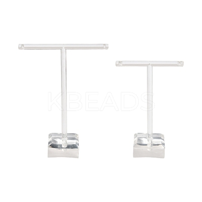 T Bar Organic Glass Earring Display Stand EDIS-G001-01-1