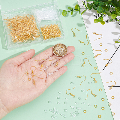 200Pcs Brass Earring Hooks KK-SP0001-44G-1