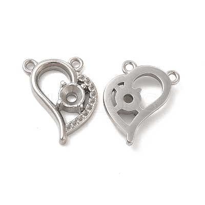 Non-Tarnish 304 Stainless Steel Pendant Rhinestone Settings STAS-F284-23P-1