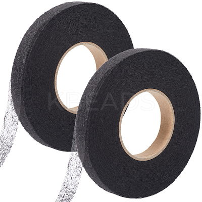 2 Rolls 2 Colors Non-woven Fabric Polyamide Double-sided Hot Melt Adhesive Film DIY-GF0009-34A-1