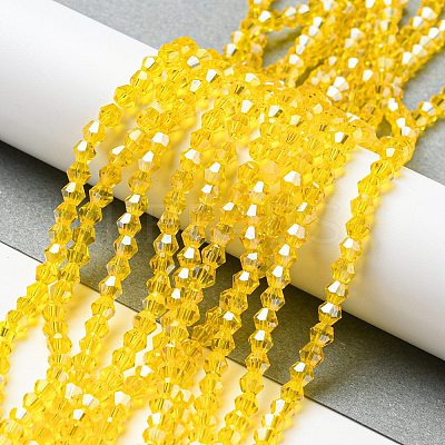Transparent Electroplate Glass Beads Strands LS-GLAA-F029-2mm-C22-1