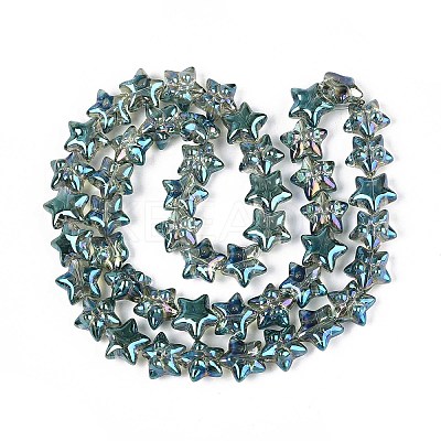 Electroplate Glass Beads Strands EGLA-N020-01C-1