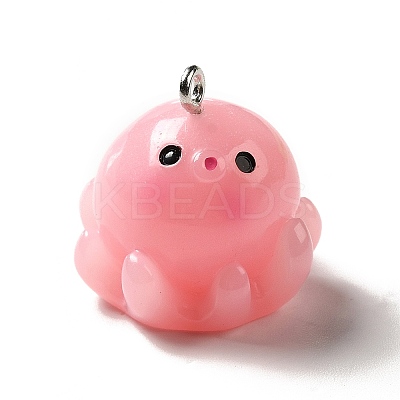 Marine Series Opaque Resin Pendants RESI-E031-02P-09-1