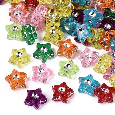 Plastic Star Beads KY-Q002-08-1