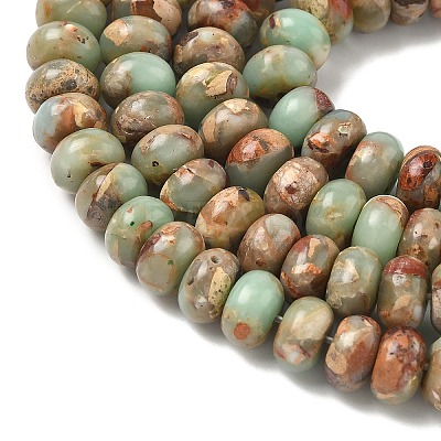 Natural Aqua Terra Jasper Beads Strands G-S366-013C-1