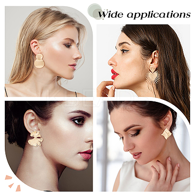 8 Pairs 8 Style Gingko Leaf & Fan & Spiral & Trapezoid Alloy Dangle Stud Earrings for Women EJEW-AN0001-45-1