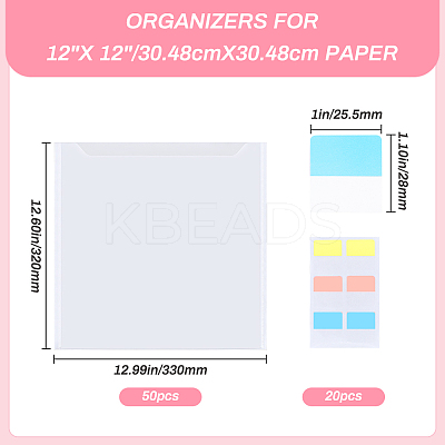 Plastic Stationery Storage Pockets AJEW-GF0009-32-1