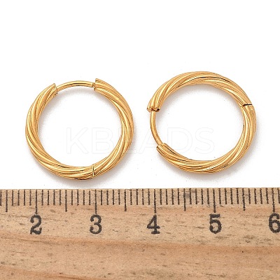 304 Stainless Steel Twist Hoop Earrings for Women EJEW-A130-02C-G-1