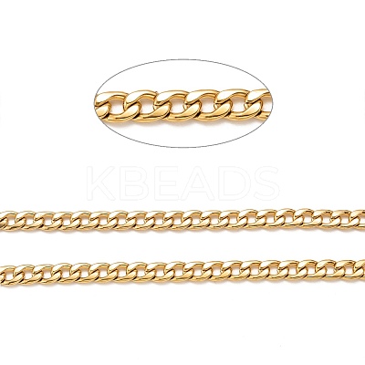 Ion Plating(IP) 304 Stainless Steel Cuban Link Chains CHS-G010-02G-1