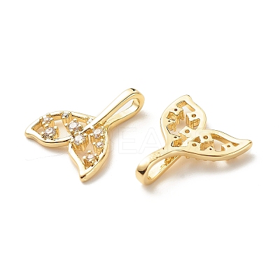 Eco-Friendly Brass Clear Micro Pave Cubic Zirconia Pendants X-KK-G405-02G-RS-1