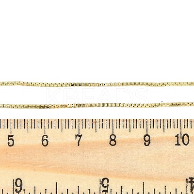 Rack Plating 1MM Brass Box Chain Necklaces for Women NJEW-H049-02G-1