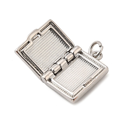 Book with Cross Brass Pendants KK-I364-49P-1