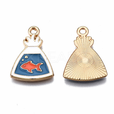 Eco-Friendly Alloy Enamel Pendants ENAM-T011-87-NR-1