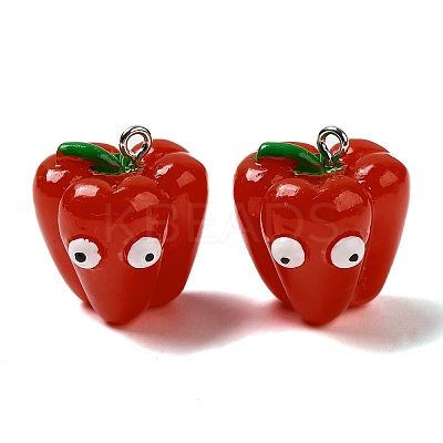 Cartoon Opaque Resin Vegetable Pendants CRES-B018-07A-1