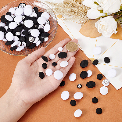 250Pcs 10 Styles 1-Hole Polyester Buttons DIY-PH0017-33-1