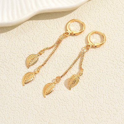 Brass Tassel Hoop Earrings TI6308-3-1