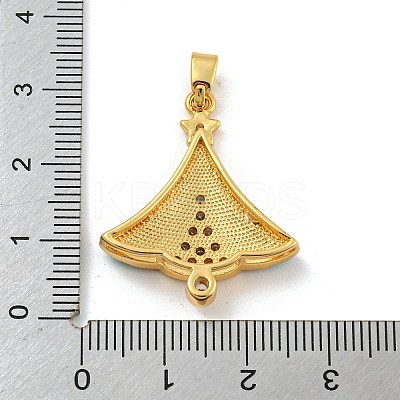 Christmas Brass Micro Pave Cubic Zirconia Pendants KK-H468-03A-01G-1