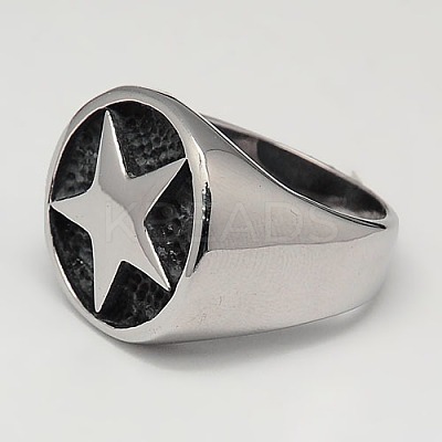 Tarnish Resistant Unique Men's Wide 304 Stainless Steel Rings RJEW-F006-032-20mm-1