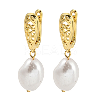 Rack Plating Teardrop Brass Hoop Earrings EJEW-C102-28A-G-1