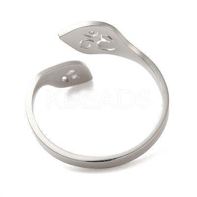 Non-Tarnish 304 Stainless Steel Open Cuff Rings RJEW-K262-01B-P-1