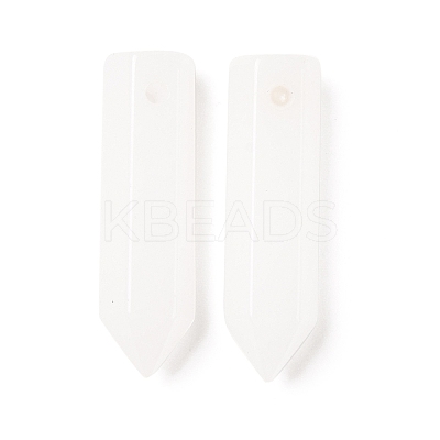 Natural White Jade Pointed Pendants G-D460-01V-1