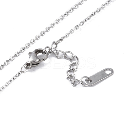 Non-Tarnish 304 Stainless Steel Cable Chain Necklaces NJEW-G081-07P-1
