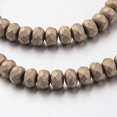 Electroplate Non-magnetic Synthetic Hematite Bead Strands G-F300-48B-F06-1